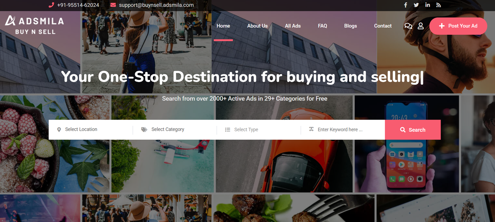 BuyNSell website homepage